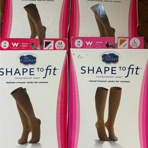 Shape to Fit Black and Brown Knee-High Compression socks